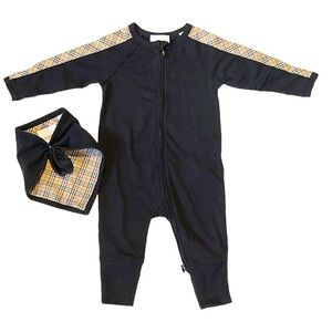 Burberry Baby Unisex Claude Mini Check 2 Piece Romper Set